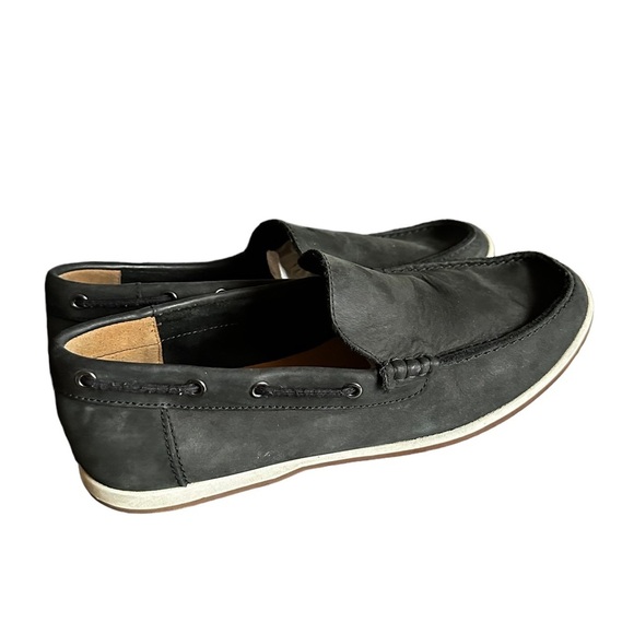 Clarks Leather Loafers - Matte Black Size 8.5 - Picture 5 of 8